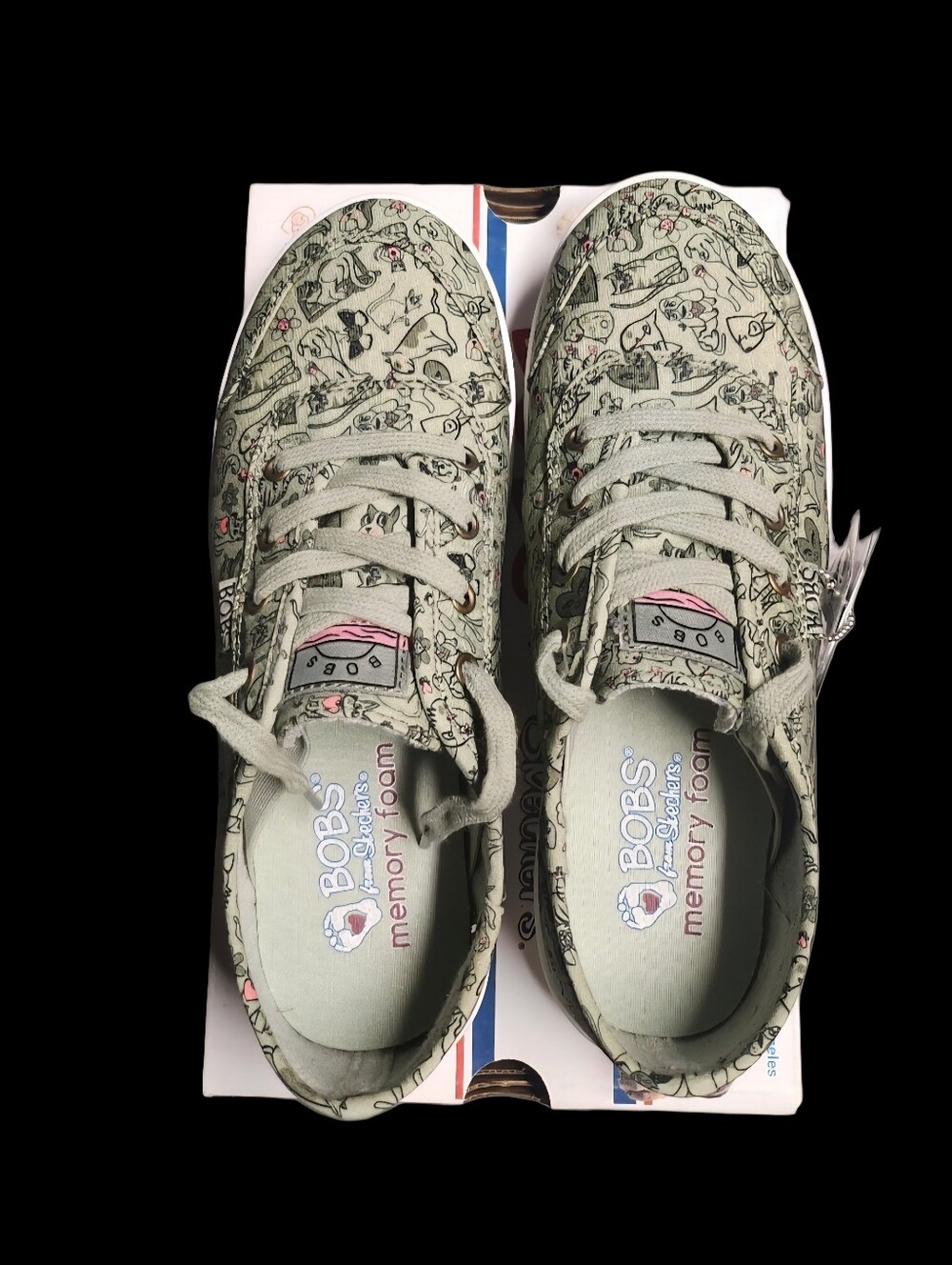 Skechers BOBS B Cute Paw House Women's Sneakers Olive Multi NIB - Picture 9 of 11